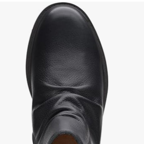 NEW Clarks Womens Hearth Rose Leather Mid Calf Boot Sz 8 wide black - Picture 4 of 6